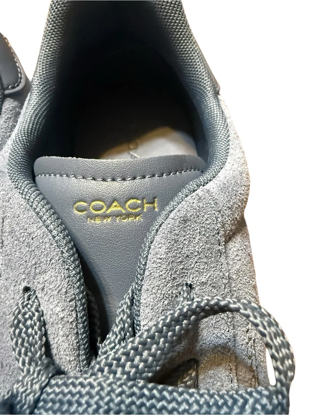 Coach CC149 Gray Suede Low Top Lace Up Sneakers Women's Size 11B Casual
